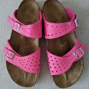 Birkenstock Birki's, Freeport style, 2 strap, Perforated, Pink, Size 40